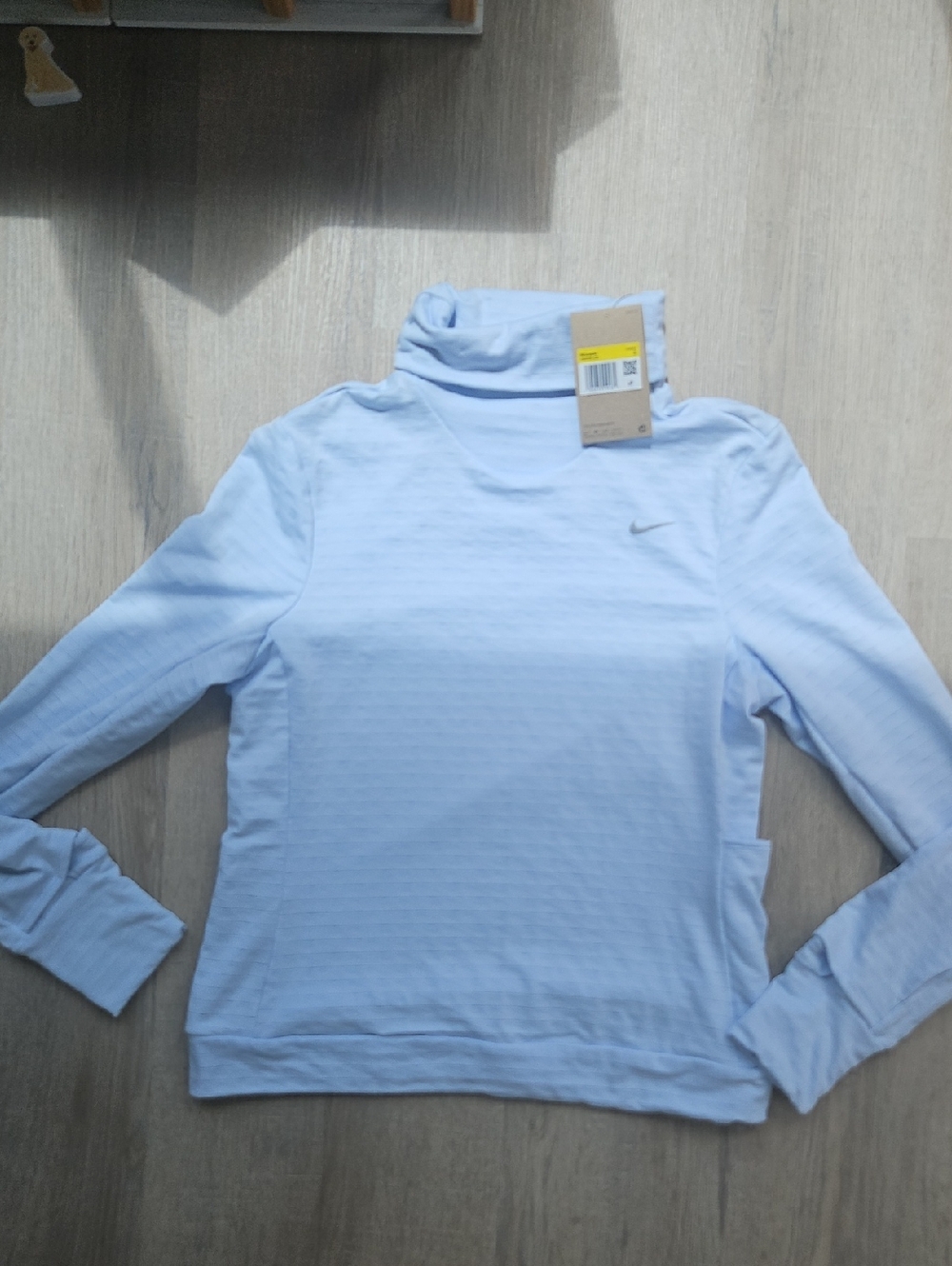 Nike Pale Blue Long Sleeve Mock Necktherma Fit Pullover